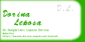 dorina leposa business card